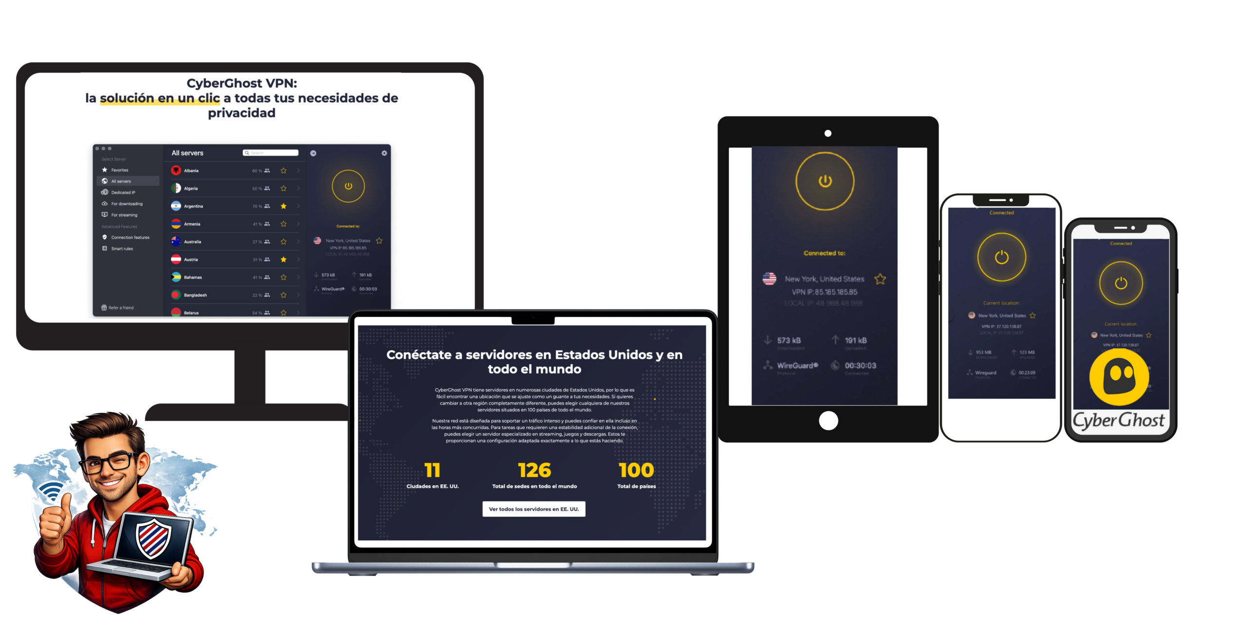 plataformas de CyberGhost