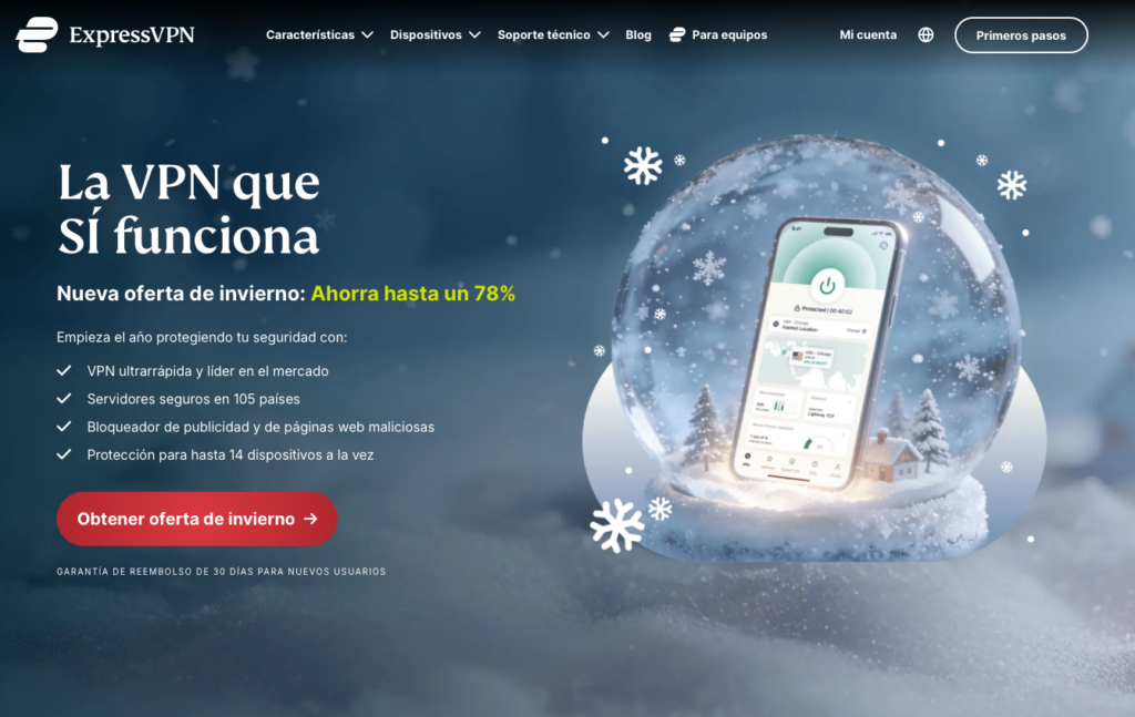 ExpressVPN pagina principal