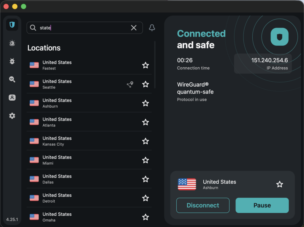 servidores de Surfshark en EE.UU